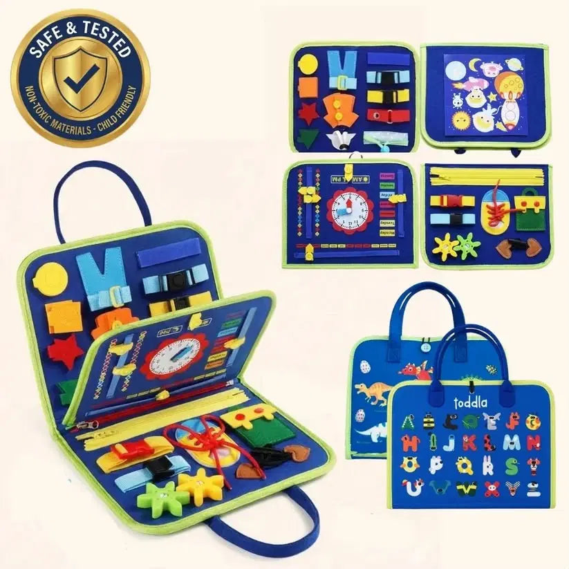 Toy Imagine Montessori Busy Board and Sensory Activity Book for Toddlers (Pack of 1)